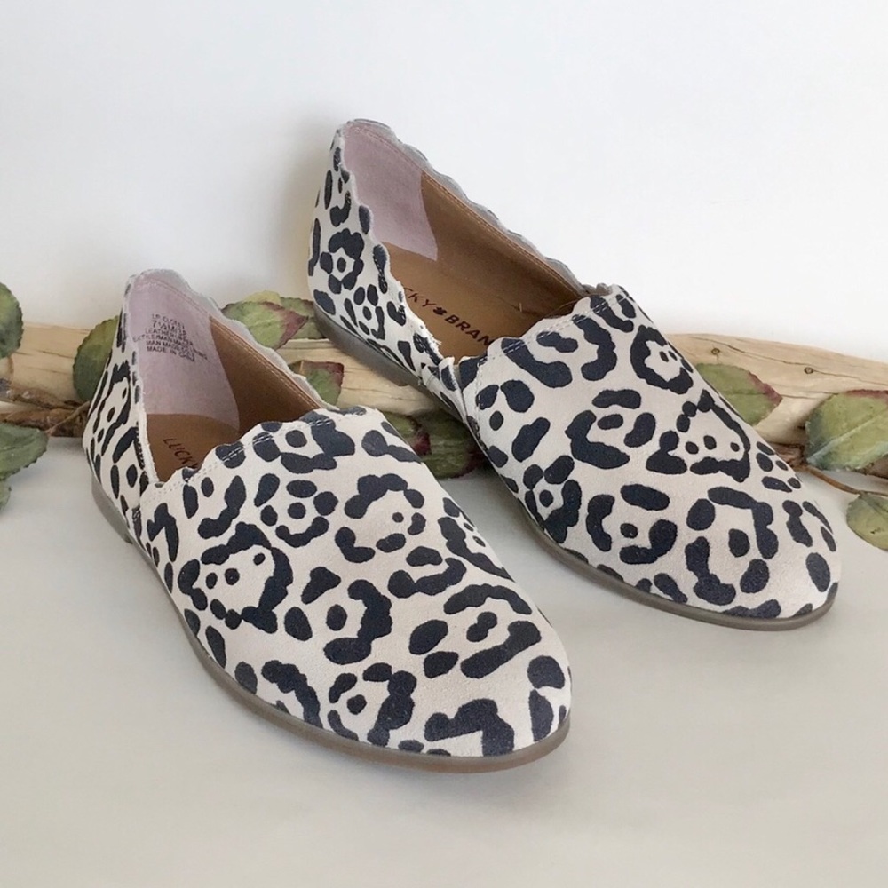 Lucky Brand Wo’s Cloeey Animal Print Flats NWB 7.5